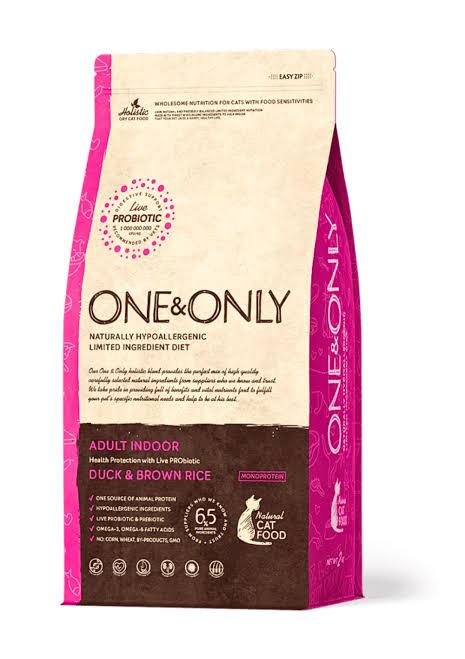 One and Only dry food for Adult cat Indoor with Duck and rice 400G