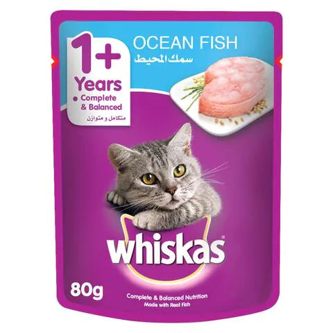 Whiskas with Ocean Fish Cat WetFood (80G)