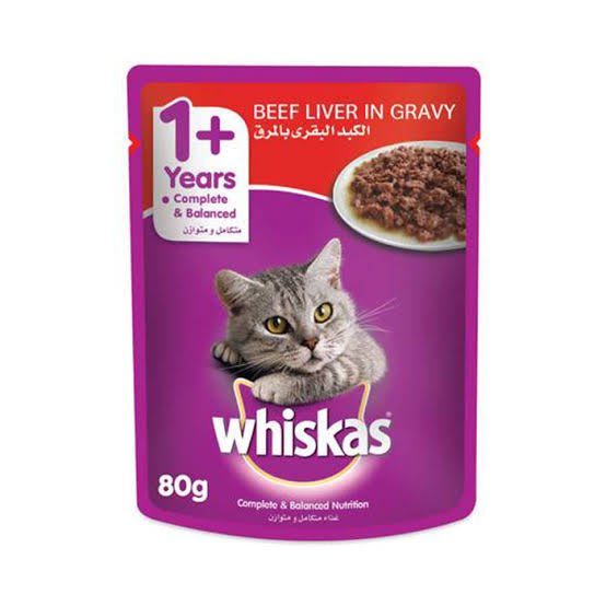 Whiskas with Beef Liver Cat WetFood (80G)