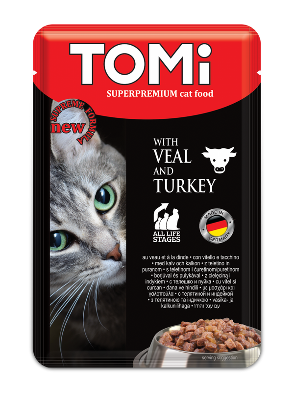 Tomi with Veal & Turkey Cat Wetfood (100G)