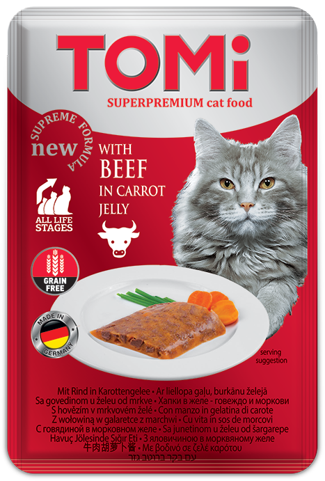 Tomi with Beef & Carrot in Jelly Cat Wetfood (100G)