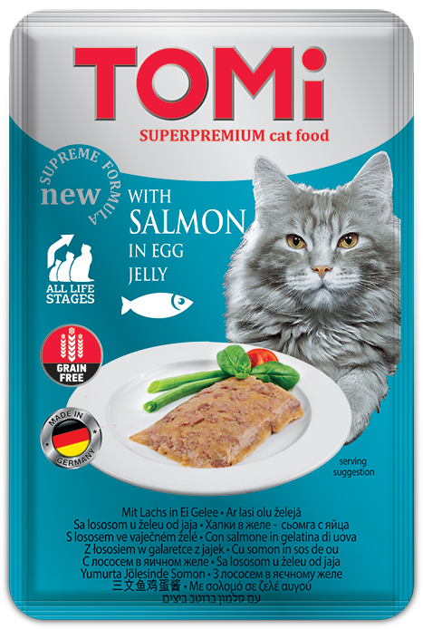 Tomi with Salmon & Egg in Jelly Cat Wetfood (100G)