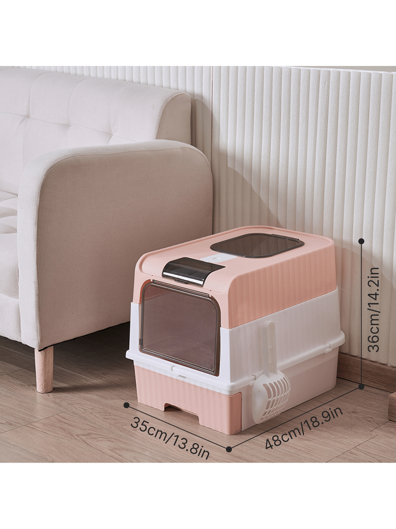 Closed Litter Box Medium Size (Pink)