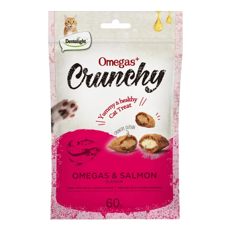 Dentalight Omegas Crunchy Cat Treat with Salmon - 60G