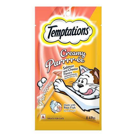 Temptations™ Creamy Purrrr-ee Salmom & Cheese Flavours