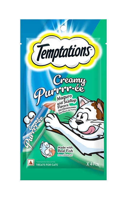 Temptations™ Creamy Purrrr-ee Maguro & Scallop Flavours