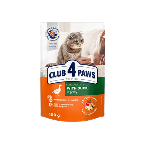 Club 4 Paws For Adults with Cod Duck in Gravy - 100G