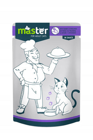 Master Wet Food with Rabbit in Jelly for Adult Cats 80G