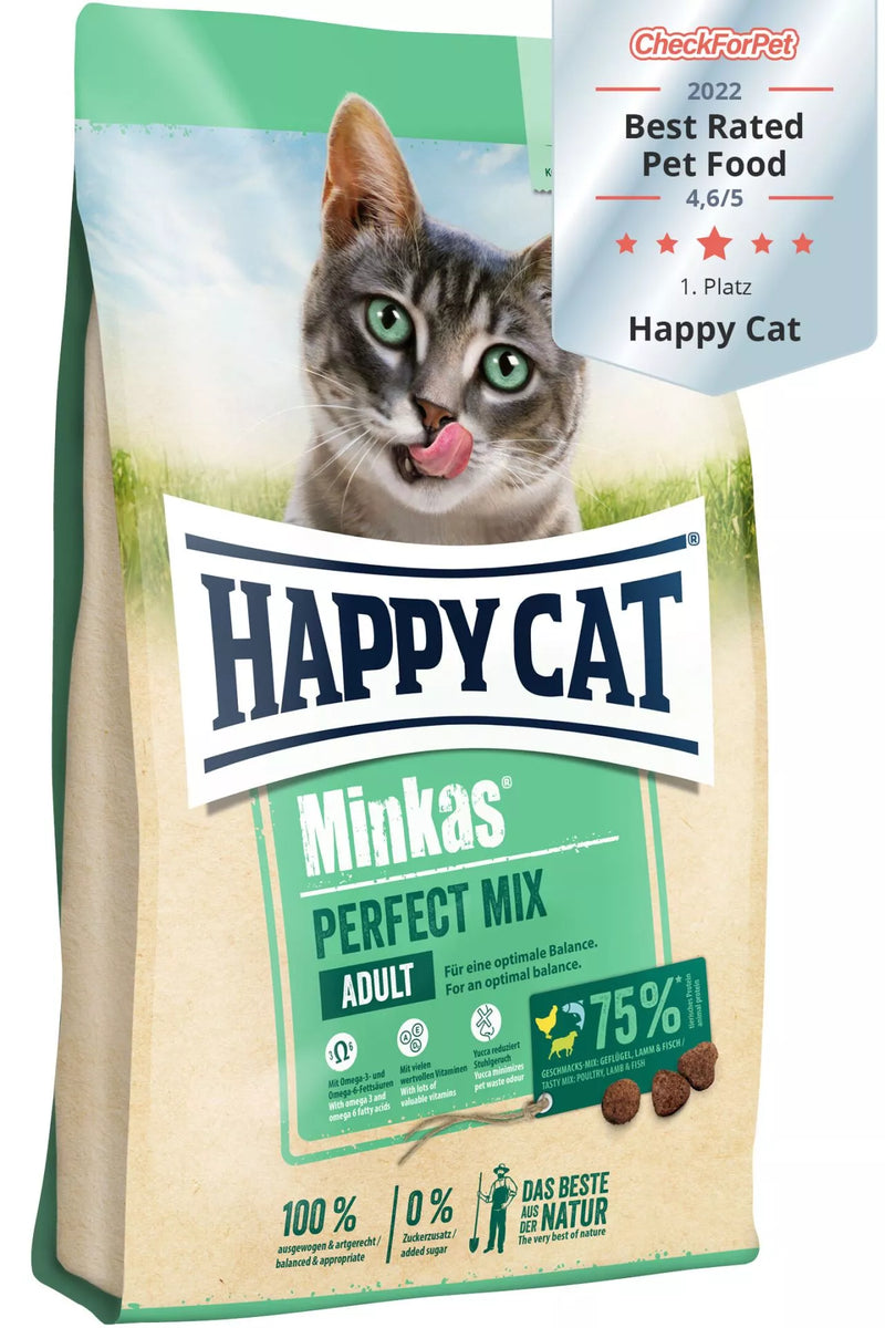 Happy Cat Minkas Perfect Mix Poultry, Fish & Lamb - Dry cat food 10KG