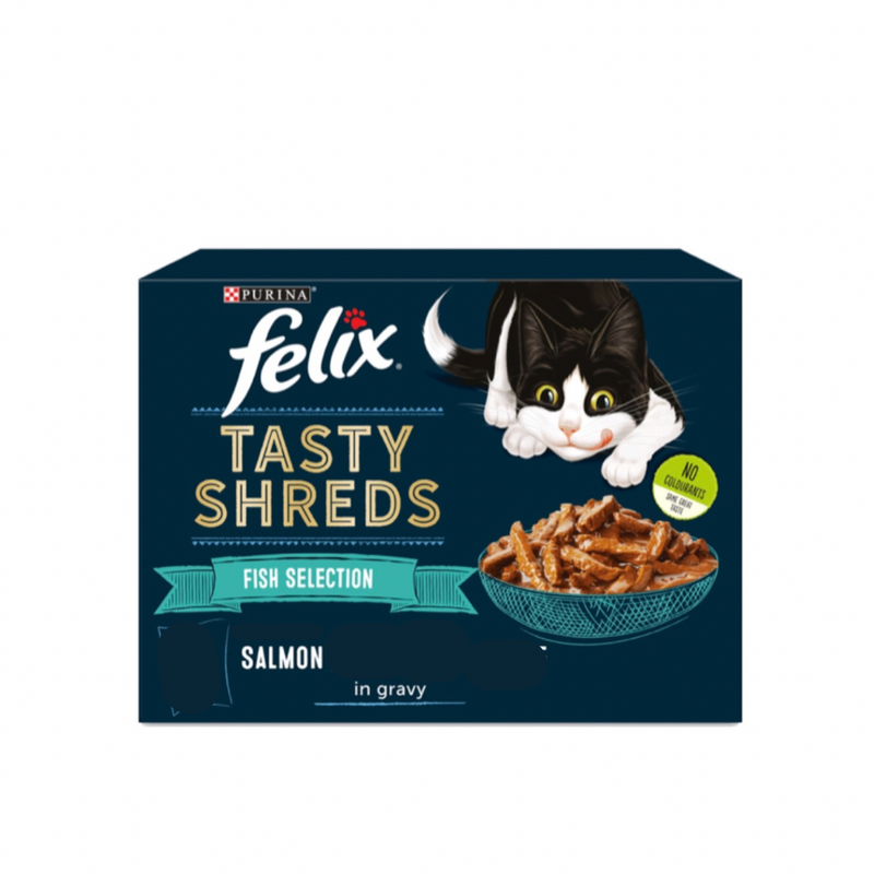 FELIX® Tasty Shreds Salmon Flavor Wet Cat Food (One Pouch) - PetYard