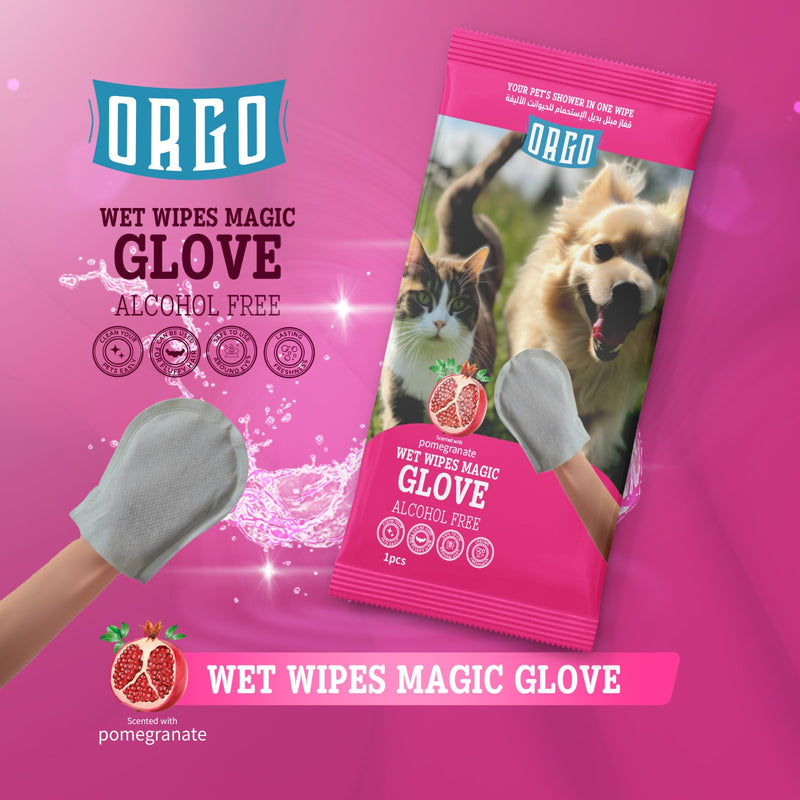 Orgo Wipes Magic Glove - Scent with Pomegranate - PetYard