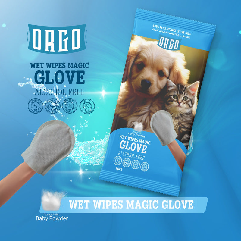 Orgo Wipes Magic Glove - Scent with Baby Powder - PetYard