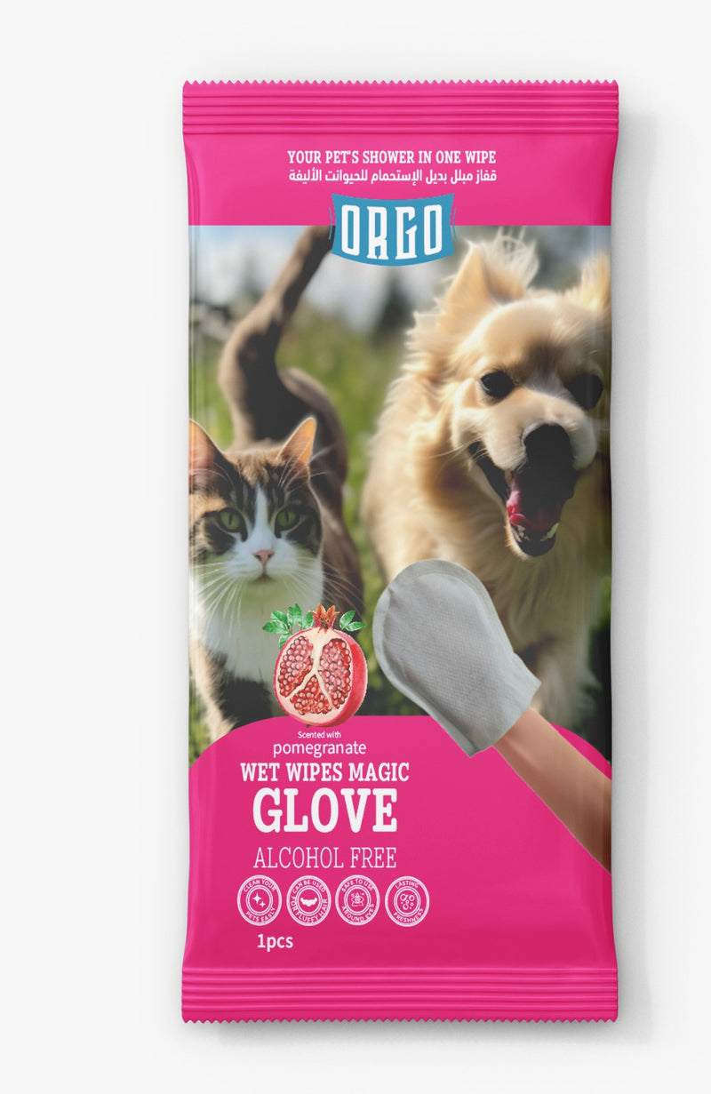 Orgo Wipes Magic Glove - Scent with Pomegranate - PetYard