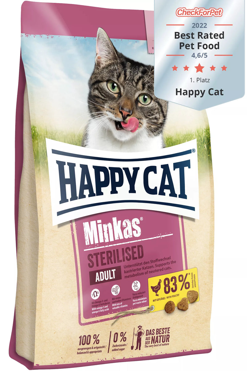 Happy Cat Minkas Sterilised Poultry (1.5KG) - PetYard