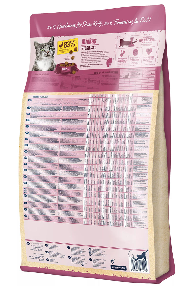 Happy Cat Minkas Sterilised Poultry (1.5KG) - PetYard