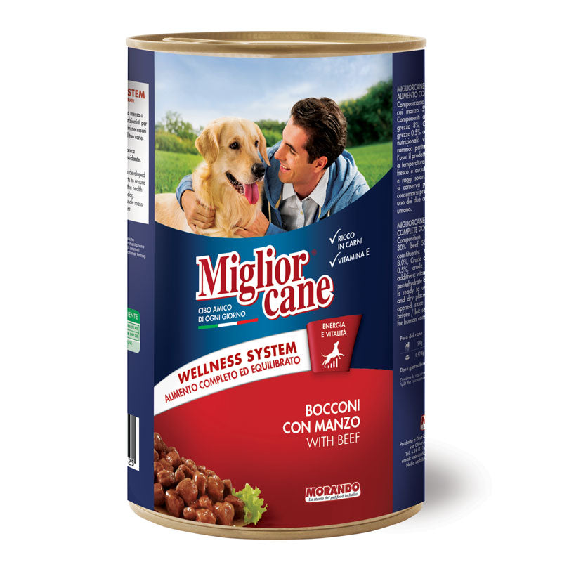 Miglior Cane For Adult Dog With Beef Chunks 1250g - PetYard