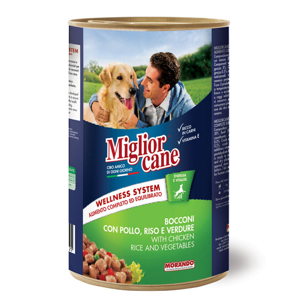 Miglior Cane For Adult Dog With Chicken,Rice & Vegetables Chunks 1250g - PetYard