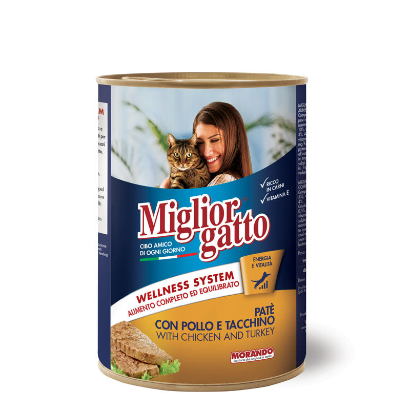 Miglior Gatto Pate Chicken and Turkey 400g - PetYard