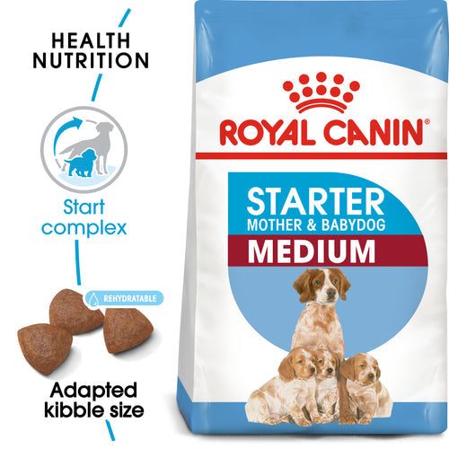 Royal Canin Medium Starter Mother and Babydog (4kg) - Mother during gestation and lactation - weaning puppies up to 2 months - PetYard