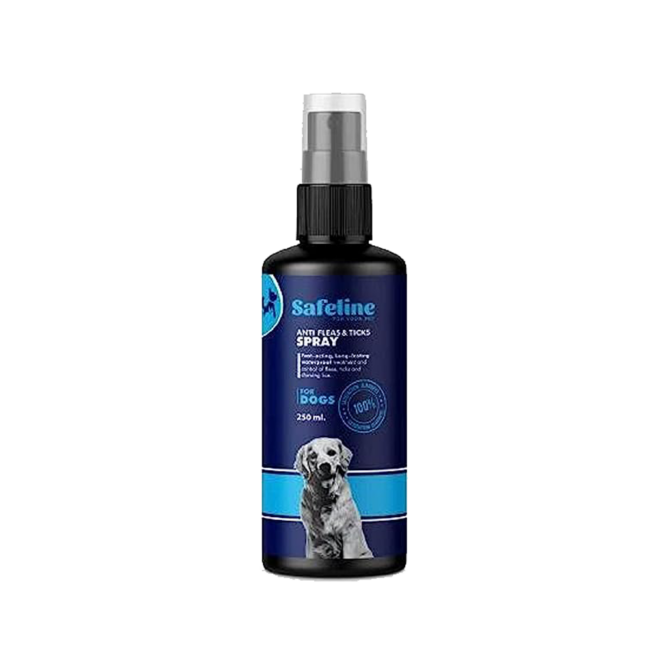 Safeline Flea & Tick Spray For Dogs 250 ml - PetYard