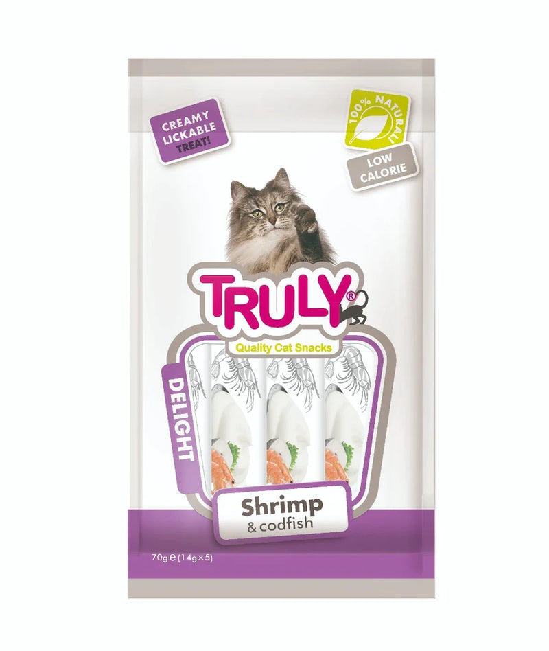 Truly Cat Treat Shrimp and Codfish Creamy 5 pcs - PetYard