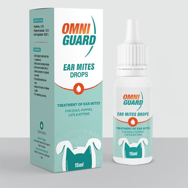 Omni Guard Ear Mites Drops Cats And Dogs 15ml - PetYard