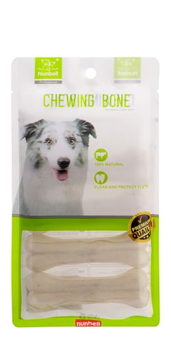 Nunbell White Bone Dog Rawhide Treats 4pcs