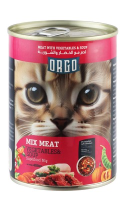 Orgo Cat Wet Food with Mix Meat Veg. & Soup 400G