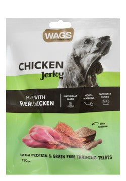 WAGS CHICKEN JERKY WITH SESAME 150G