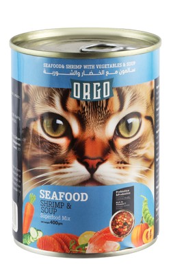 Orgo Cat Wet Food with Sea Food Veg. & Soup 400G