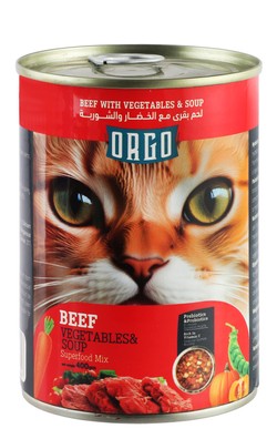 Orgo Cat Wet Food with Beef Veg. & Soup 400G