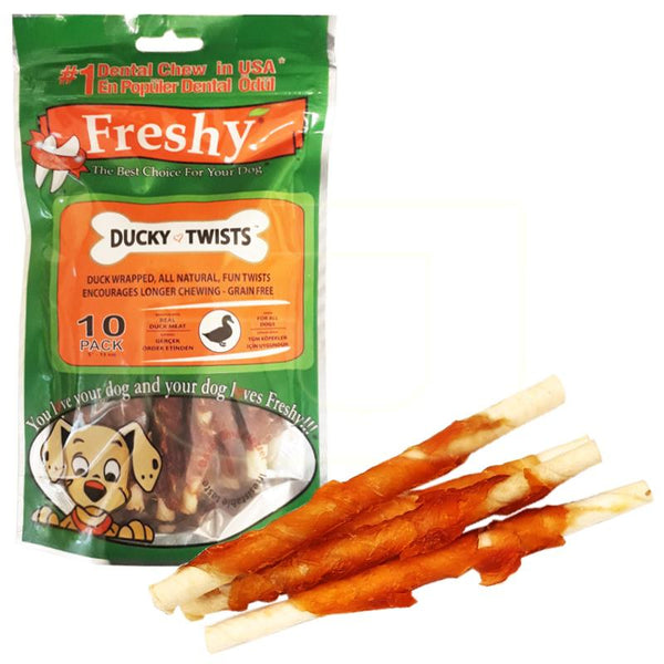 Freshy Ducky Twists Grain Free Dog Snack (80g)