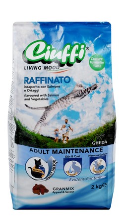 Ciuffi Dry Food for Cats Adult Salmon & Veg. (2KG)