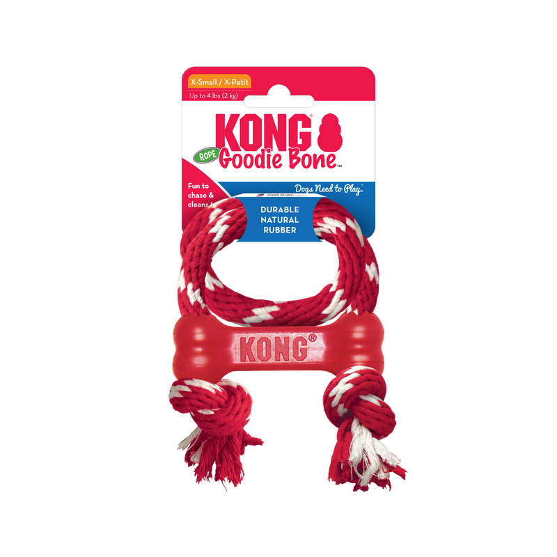 KONG GOODIE BONE W/ROPE (XS/M)