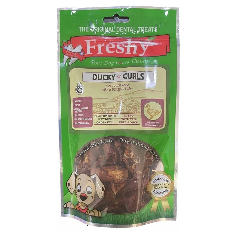 Freshy Ducky Curls Curled Duck Meat Dog 55 g