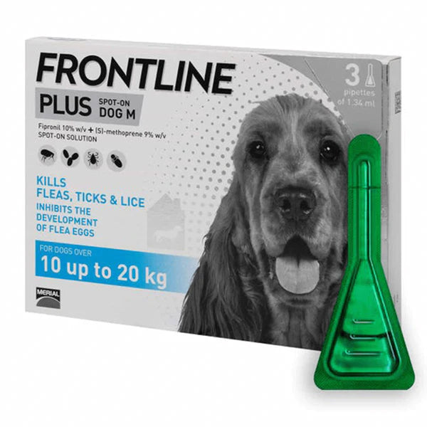 Frontline PLUS Spot On Medium Dog (10 up to 20kg) - 1 Pipette - PetYard