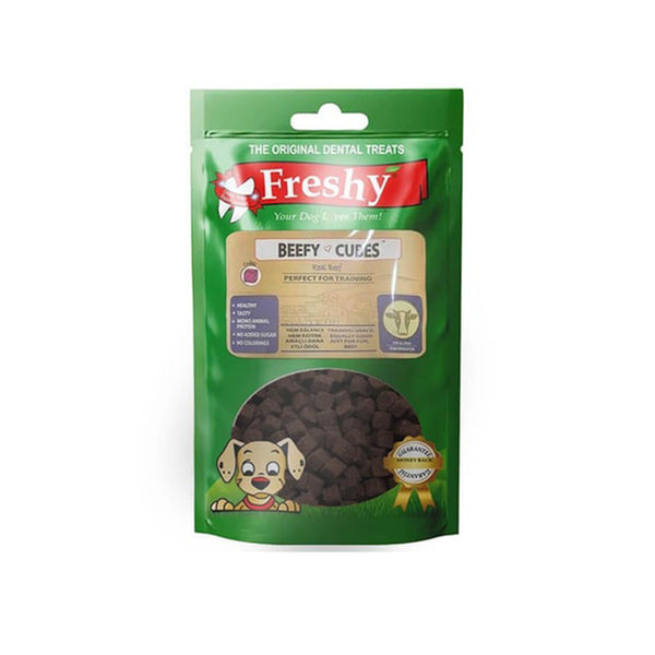 Freshy Dental Treats With Beefy Cubes 80g