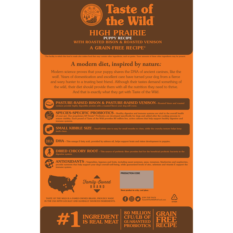 Taste of the Wild High Prairie Dry Food with Roasted Bison & Venison for Puppies - (2kg/12.2kg) - PetYard