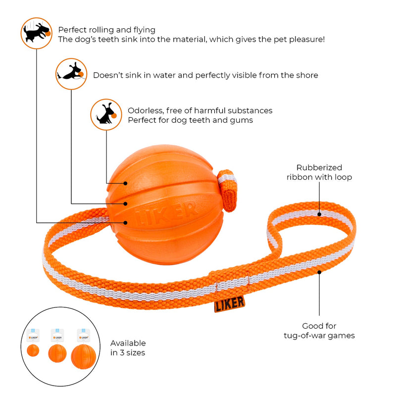 Liker - Line Dog Rope with Ball Toy (3Sizes) - PetYard