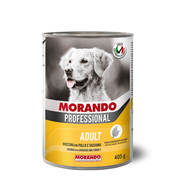 Morando ADULT CHUNKS WITH CHICKEN AND TURKEY 405gm - PetYard