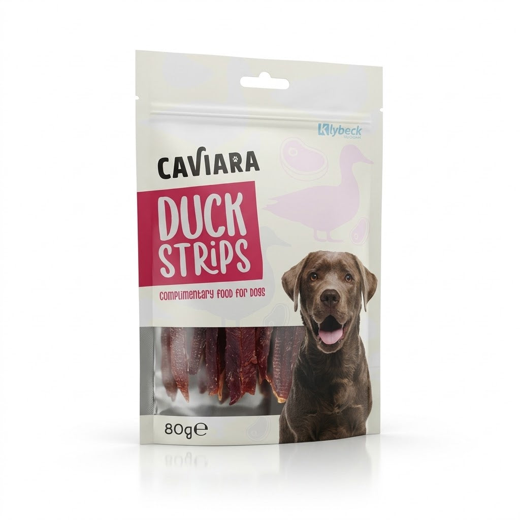 Caviara Duck Strips Dog Treats - 80g