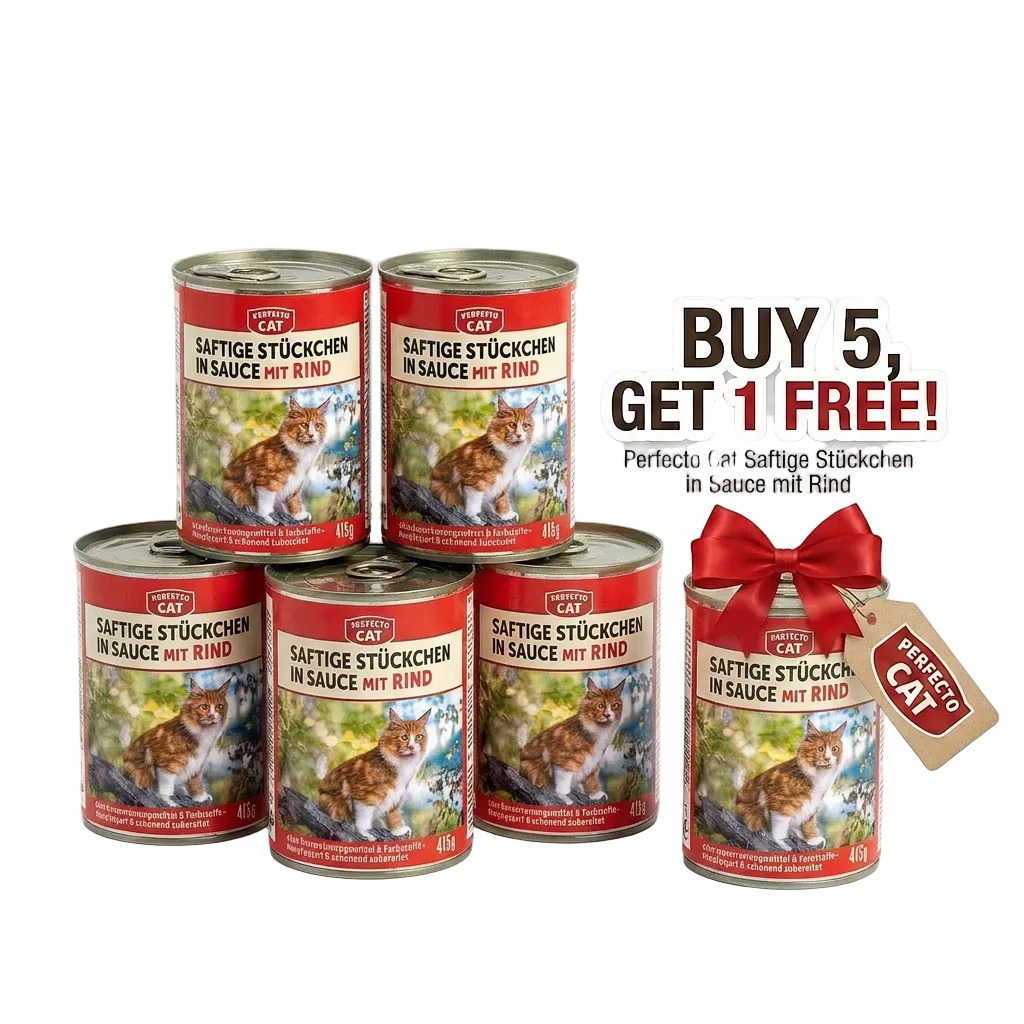 Perfecto Cat Saftige Stückchen in Sauce mit Beef 415G – Buy 5, Get 1 FREE!