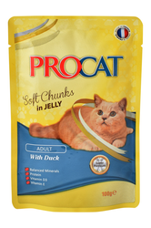 Procat pouch With duck Chunks in Jelly 100g