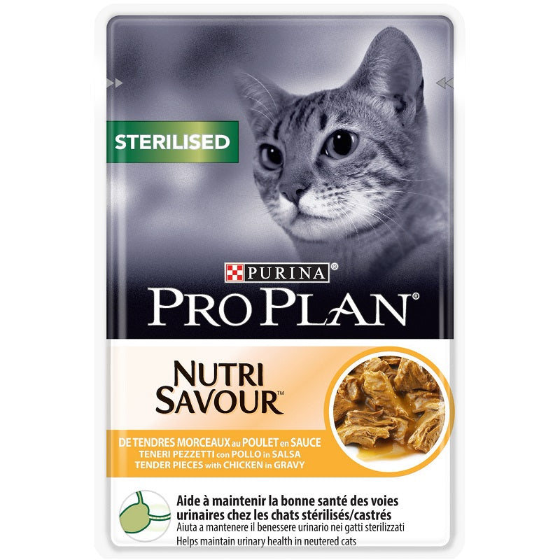 PURINA® PRO PLAN® Sterilised Nutri Savour™ with Chicken in Gravy 85g - PetYard