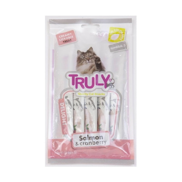 Truly Cat Treat Salmon and Cranberry Creamy 5 pcs - PetYard