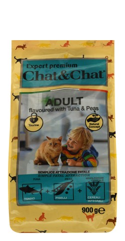 Expert Chat & Chat Adult Cat Food With Tuna & Peas 900 g - PetYard