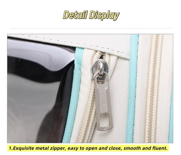 Hello Cat Portable Travel Pet Backpack – Comfortable Foldable Breathable Double Shoulder Bag for Cats & Small Dogs