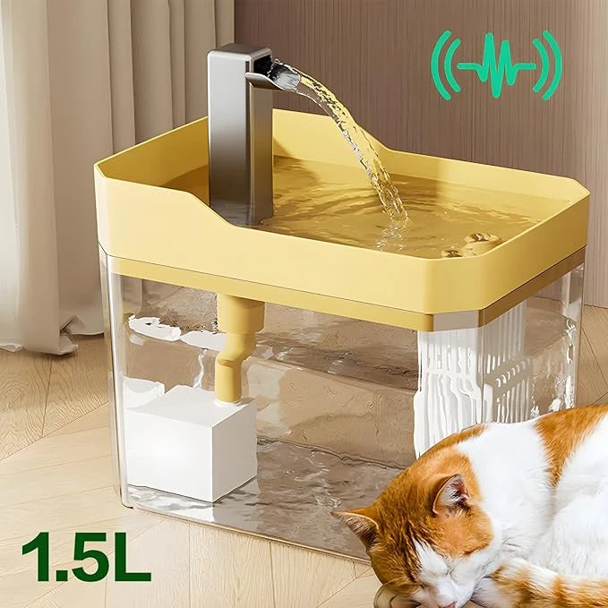Automatic Water Drinking Fountain Dispenser for Pets - Water Dispenser Cats & Dogs - Ultra Quiet Pump 1.5L