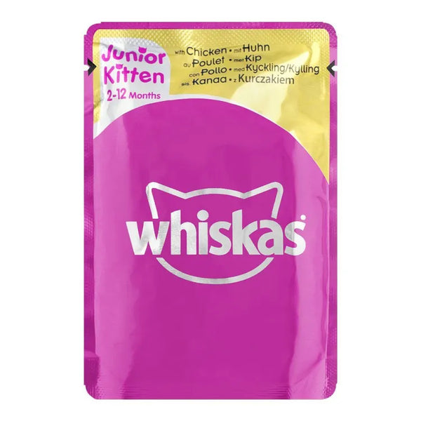 Whiskas Wet cat food with Chicken 85 gm for kitten - PetYard