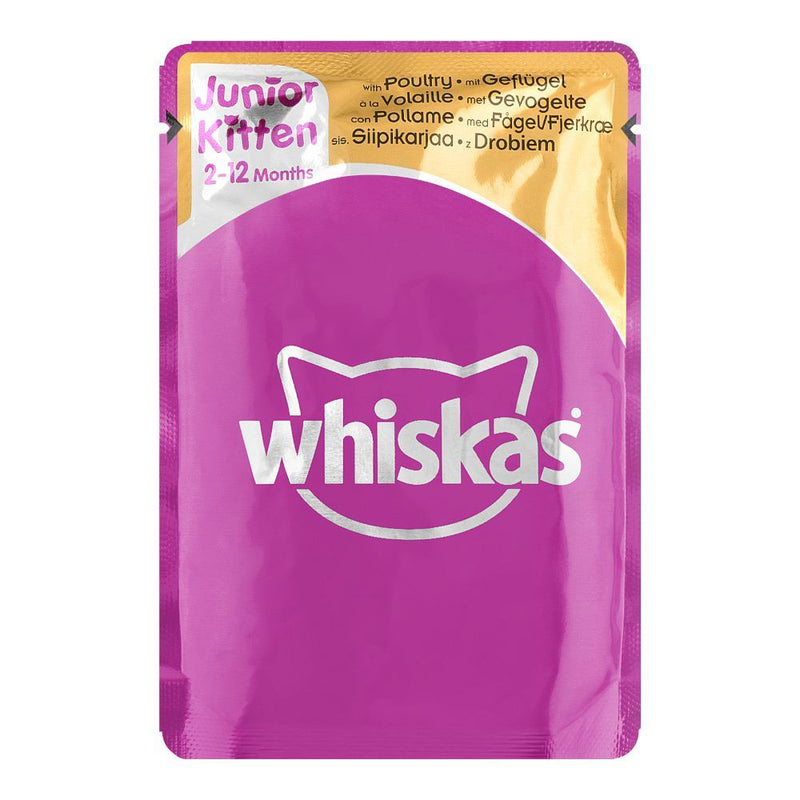 Whiskas Wet cat food with Poultry 85 gm for kitten - PetYard